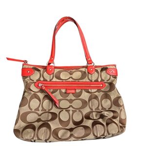 Coach Daisy Outline Signature Emma Dual Handle Tote